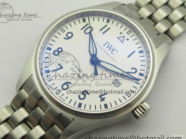 MIROTIME 0210 ZeroBulk Mark XVIII IW327002 MKS 1:1 Best Edition White Dial On SS Bracelet MIYOTA 9015 V 7209